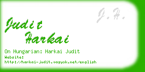 judit harkai business card